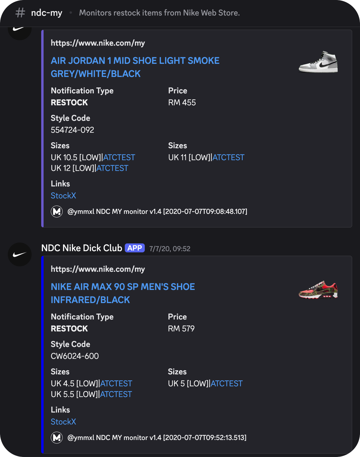 mChefs NDC Monitor